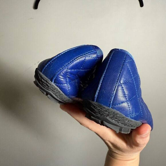 Paul Mayer COZY cap toe QUILTED LEATHER BALLET FLAT IN cobalt blue blue sole - Picture 4 of 10